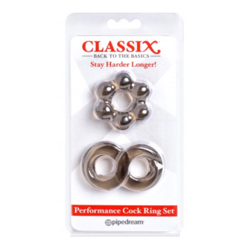 Performance Cock Ring Set Smoke
