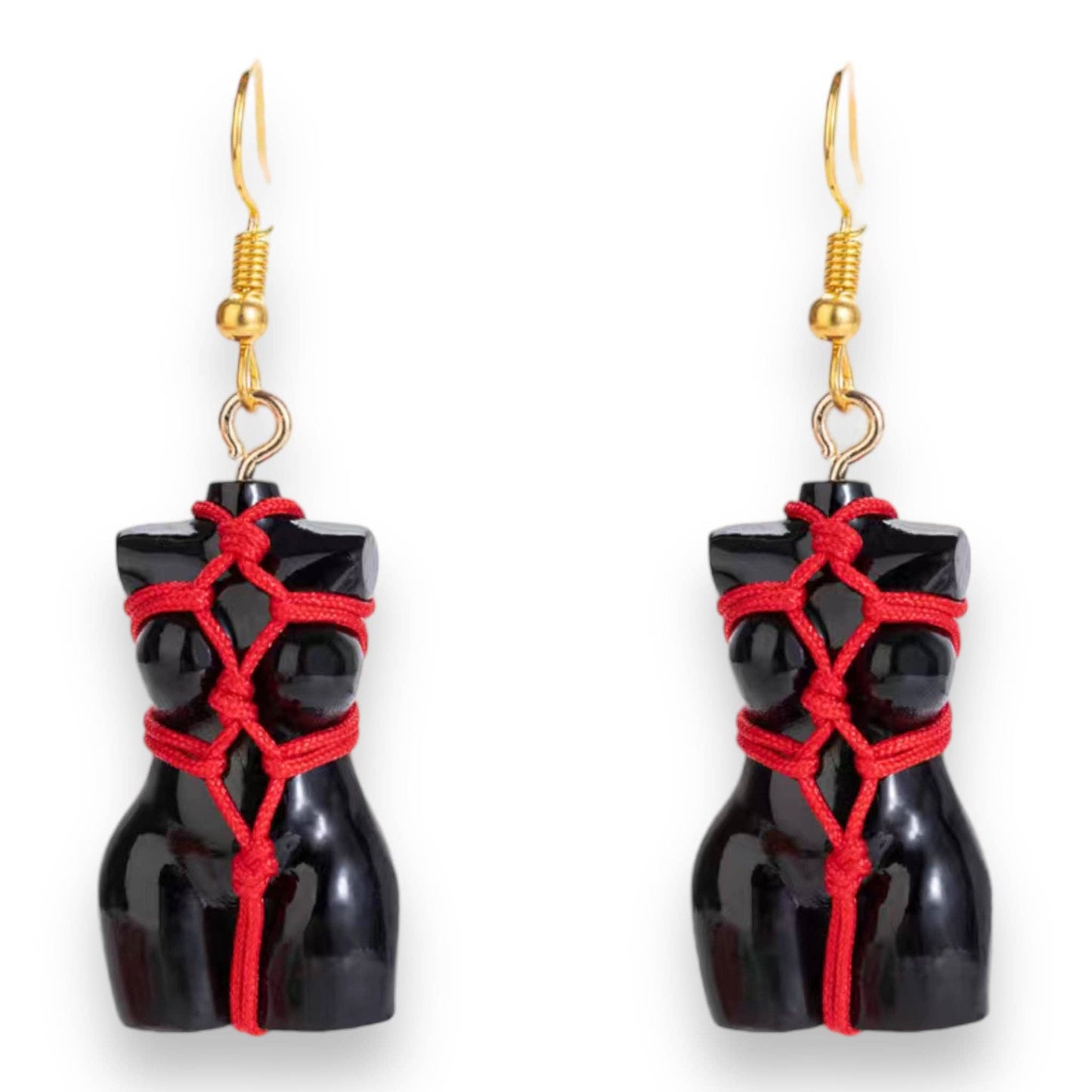 Kinky Pleasure - T007 - Earrings - Sexy Woman Shaped Body (Bondage Girl)