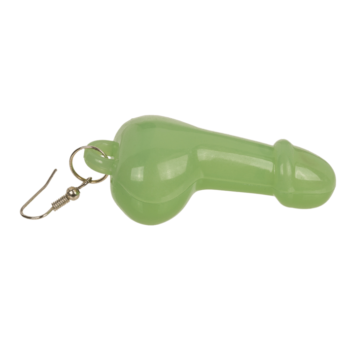 Kinky Pleasure - OB097/98 - Penis Earring 1 Pair 2 Models: GLOW IN THE DARK