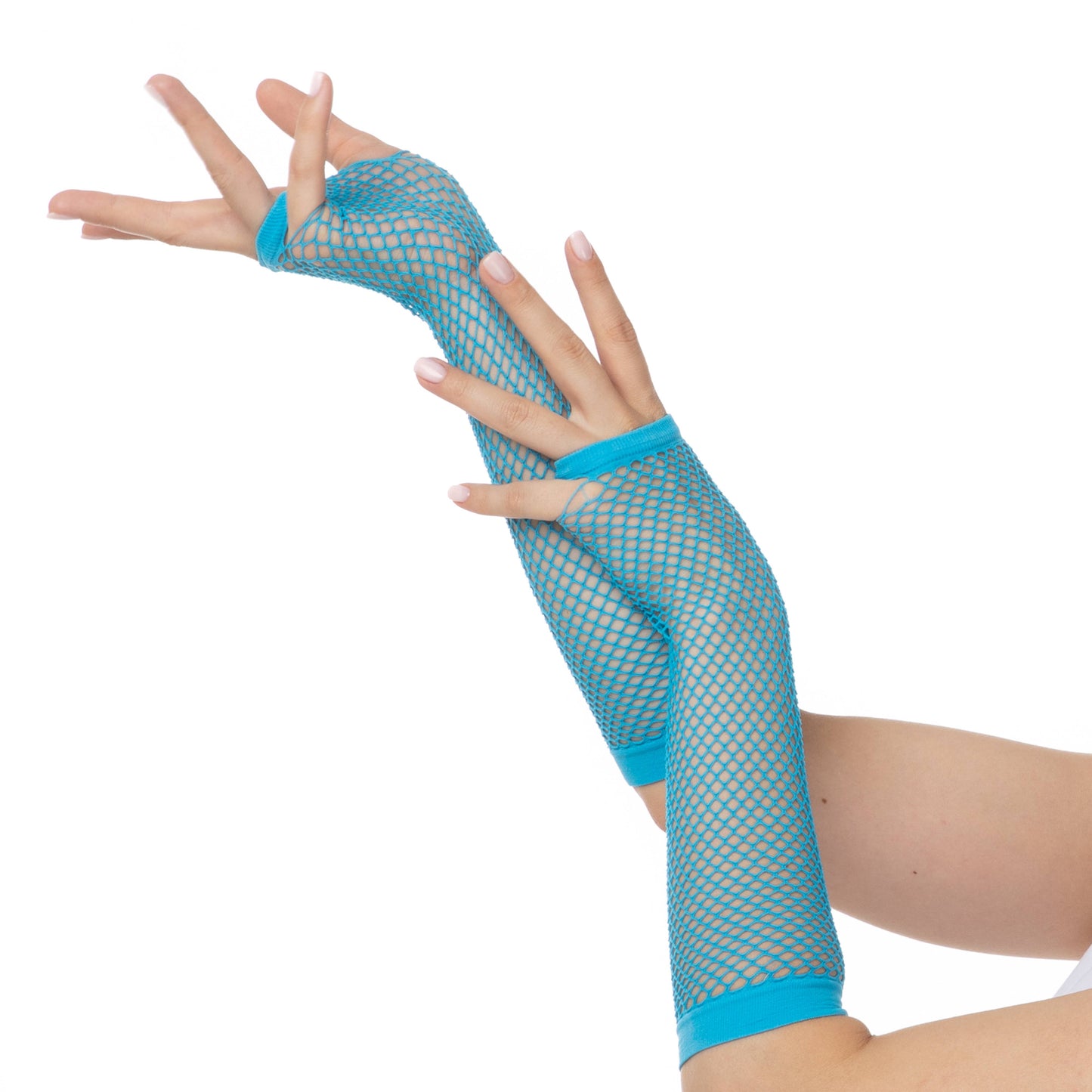 Fishnet Gloves 1980s Rave Hen Party Neon Fancy Dress Costume: New Neon Green