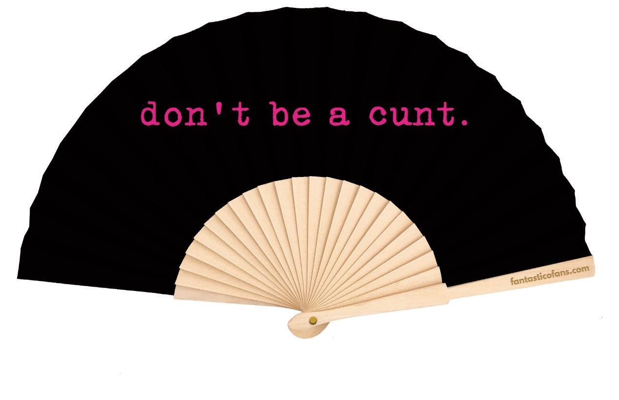 Don't be a Cunt 23cm fan: Pink