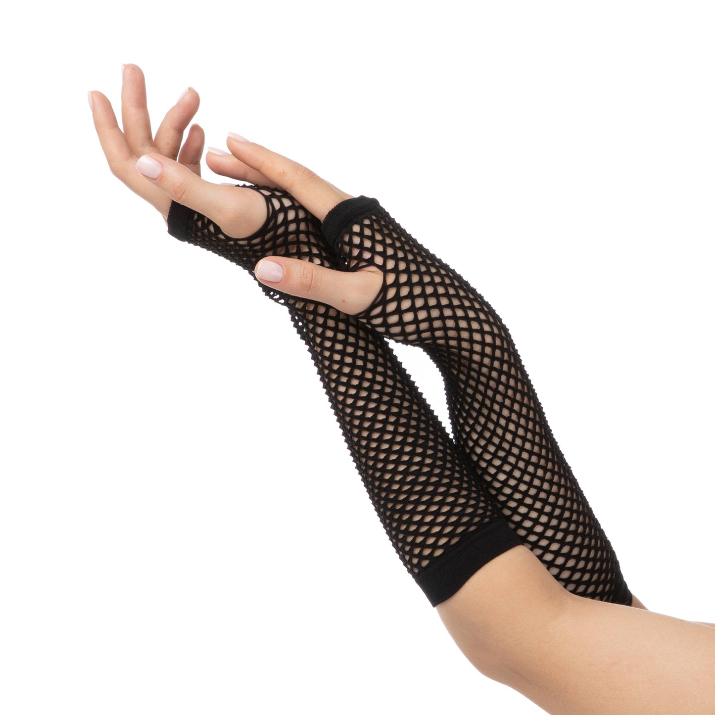 Fishnet Gloves 1980s Rave Hen Party Neon Fancy Dress Costume: Pink