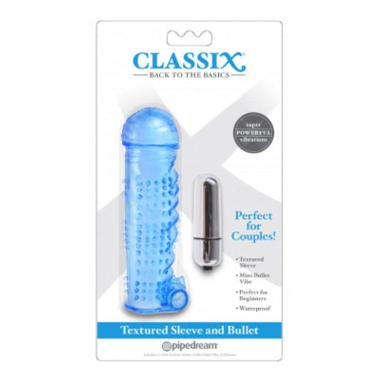 Duo Textured Sleeve and Mini Bullet Blue