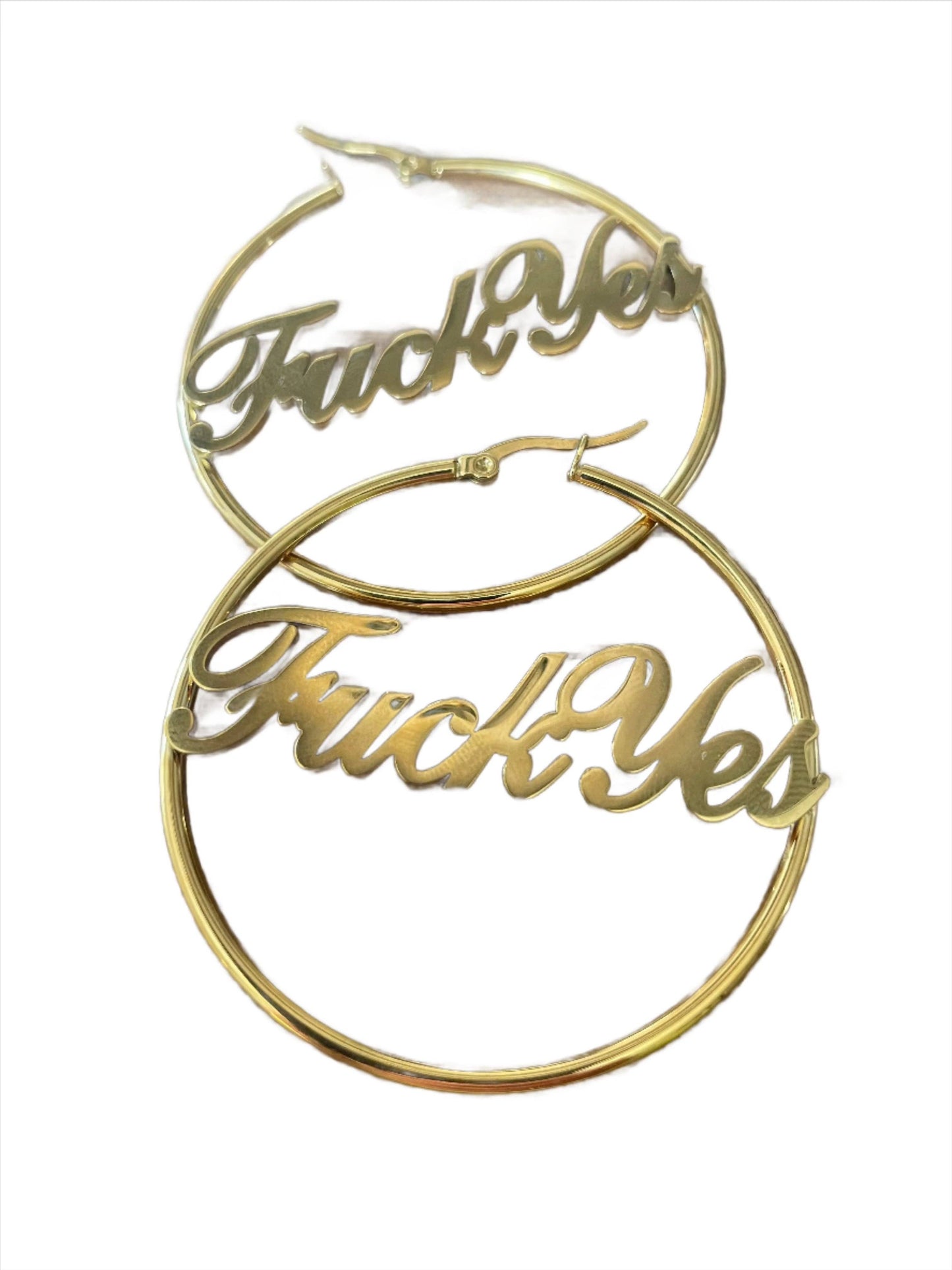 Fuck Yes Hoop Earrings