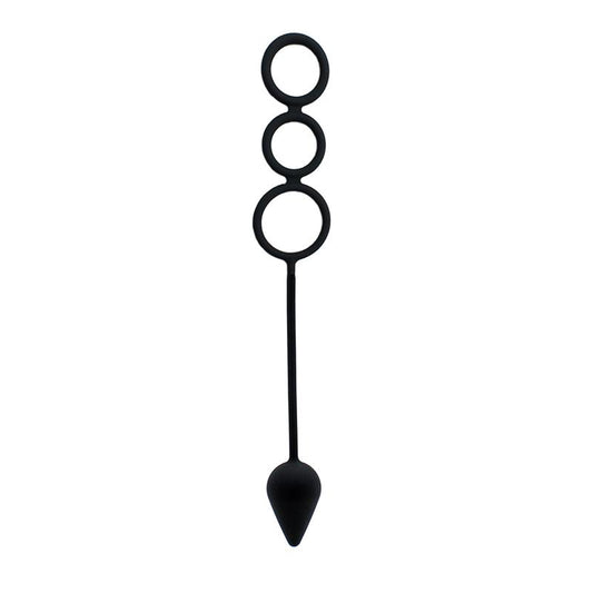 Anal Plug with Penis Rings Silicone